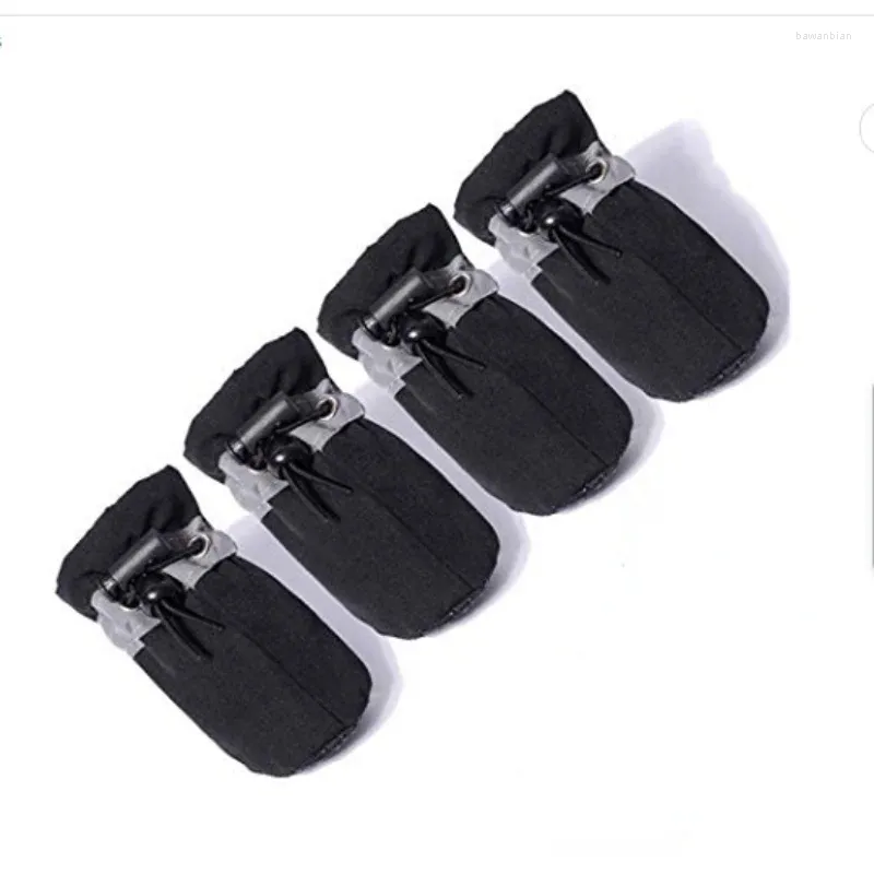 Dog Apparel 4pcs Shoes With Reflective Straps For Pavement Anti-Slip Boots And Protector Small Medium Dogs