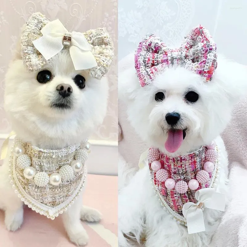 Köpek giyim küçük malzemeler evcil hayvan tatlı parti tükürük havlu köpek sevimli desinger bowknot saç tokası kedi aksesuarları chihuahua kaniş maltese