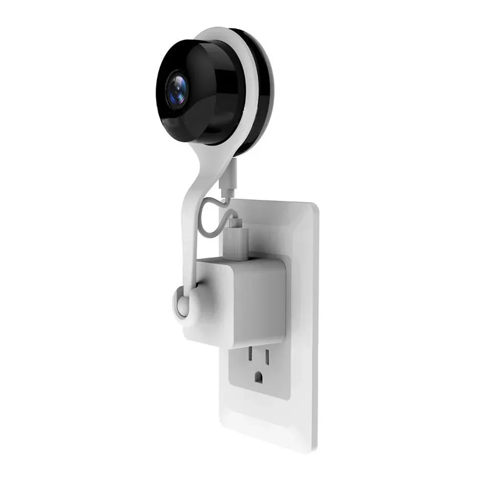 Tillbehör Väggmonteringsfäste Installationshållare med oss ​​Plug Secure Rotary CCTV Camera Stand för säkerhetsövervakningskamera 110V