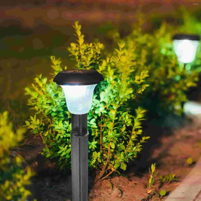 Decorações de jardim 8 PCs Caminho de cone de solo Solução de luzes substituta para luzes solares e acessórios de pico de lâmpada de lâmpada de gramado