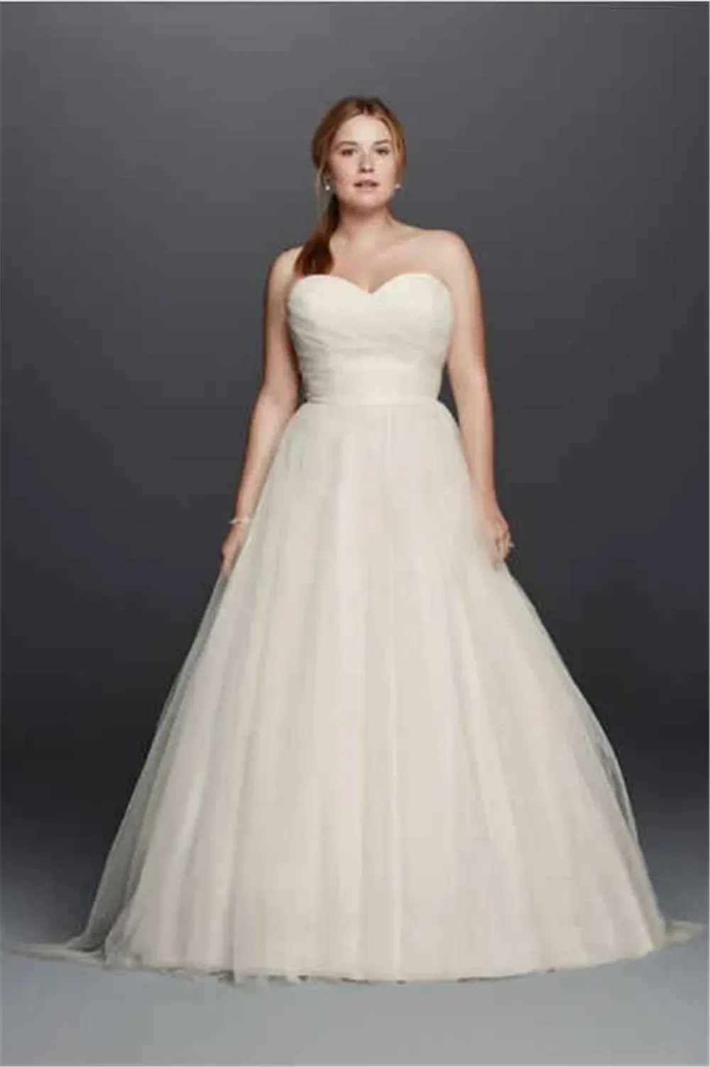 Dresses Plus Size Strapless Sweetheart Tulle Wedding Dress 9WG3802 Removable Crystals Sash Beautifully Pleated Bodice Bridal Gown vestido