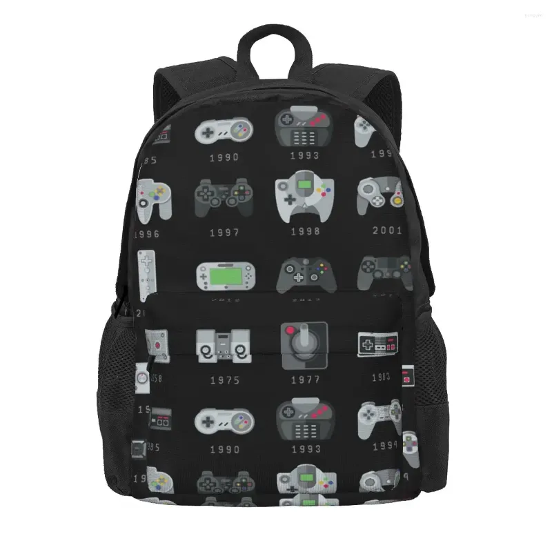 Rugzak geek gaming controllers backpacks boys girls bookbag studenten schooltassen cartoon kids rucksack laptop schoudertas