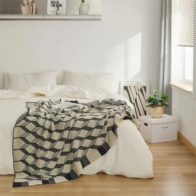 Decken nordische Ins Home Decke Baumwollgestricke Klimaanlage durch Sofa Nickerchen BB El Reisebotten -Dekoration Warm