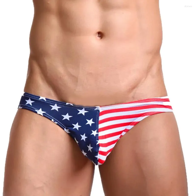 Sous les calendriers sexy horizons sous-vêtements American Flag Stars Stripes Gay Short Cueca masculina ropa intérieur 2024