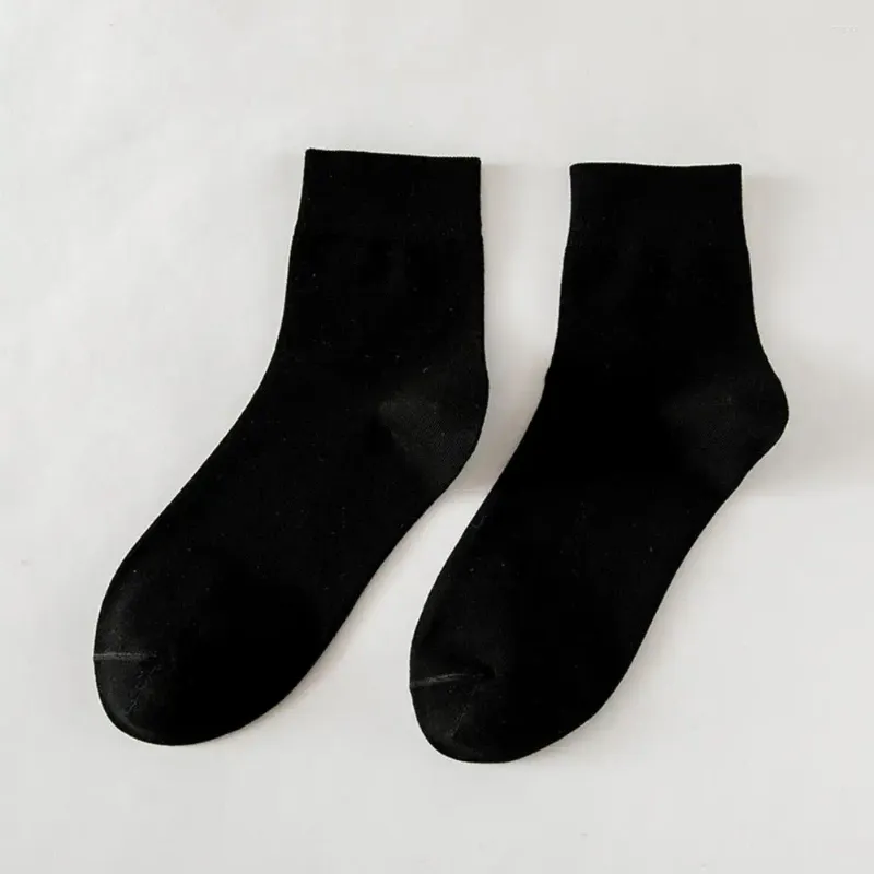 Men's Socks Elastic High Elasticity Unisex Cotton For Business Sports Breathable Anti-slip Sweat-absorbent Mid-tube Solid Color