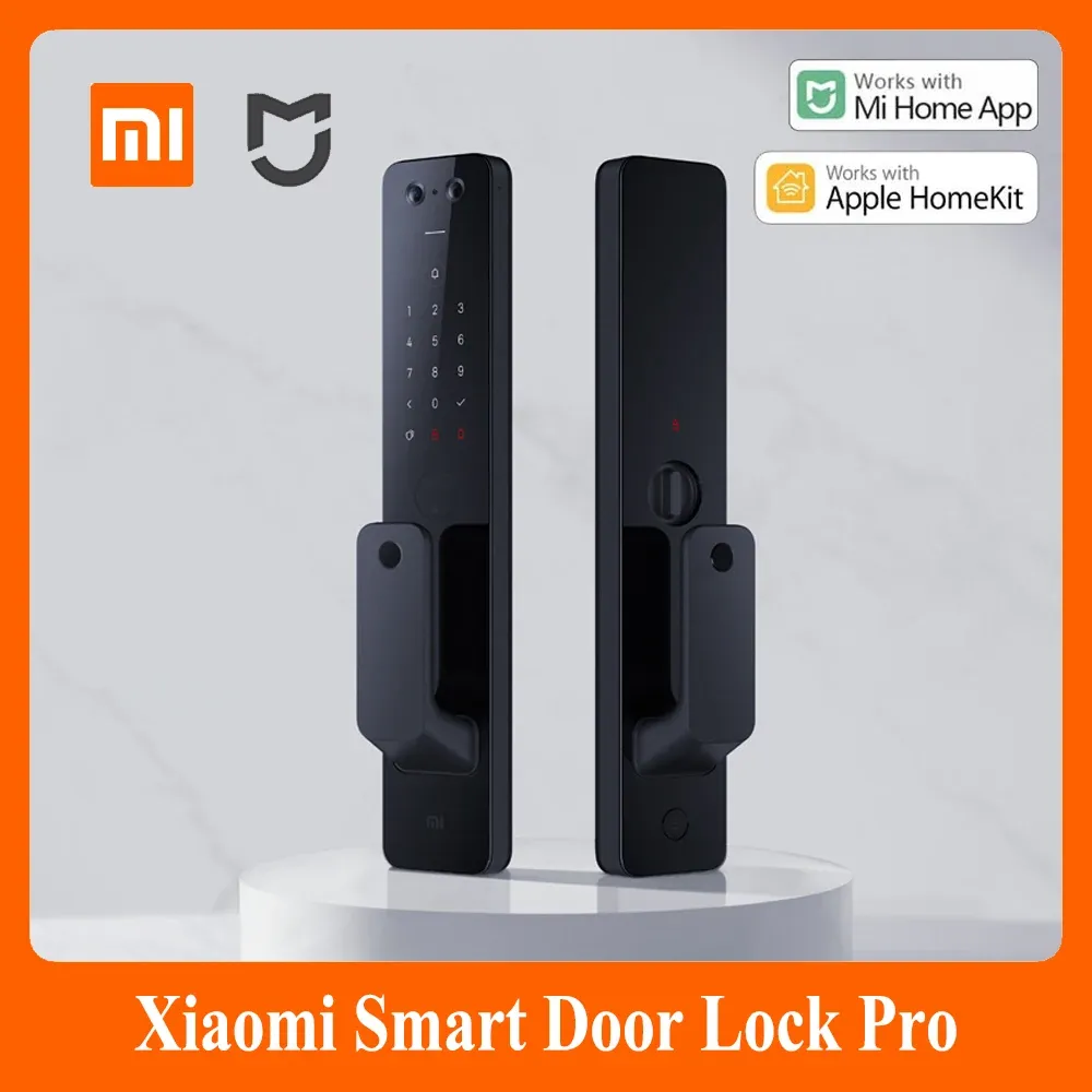 Verrouiller 2022 Xiaomi Automatic Smart Door Lock Pro HD Wideangle 1080p Camera Empreinte NFC Sécurité avec Mi HomeApp HomeKit Original