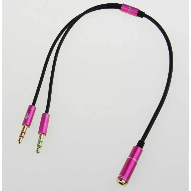 3,5 mm Jack Microfone Headset Audio Splitter Aux Extension Cable fêmea a 2 fone de ouvido masculino para telefone L1