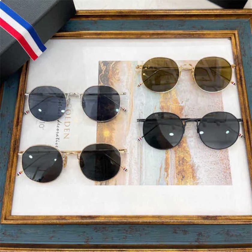 Designer Sonnenbrille 10% Rabatt auf Luxusdesignerin neuer Männer und Frauen Sonnenbrille 20% Rabatt auf TB Japan-South Korea Ins-Style Vielseitige Runde Metallrahmen Net rot