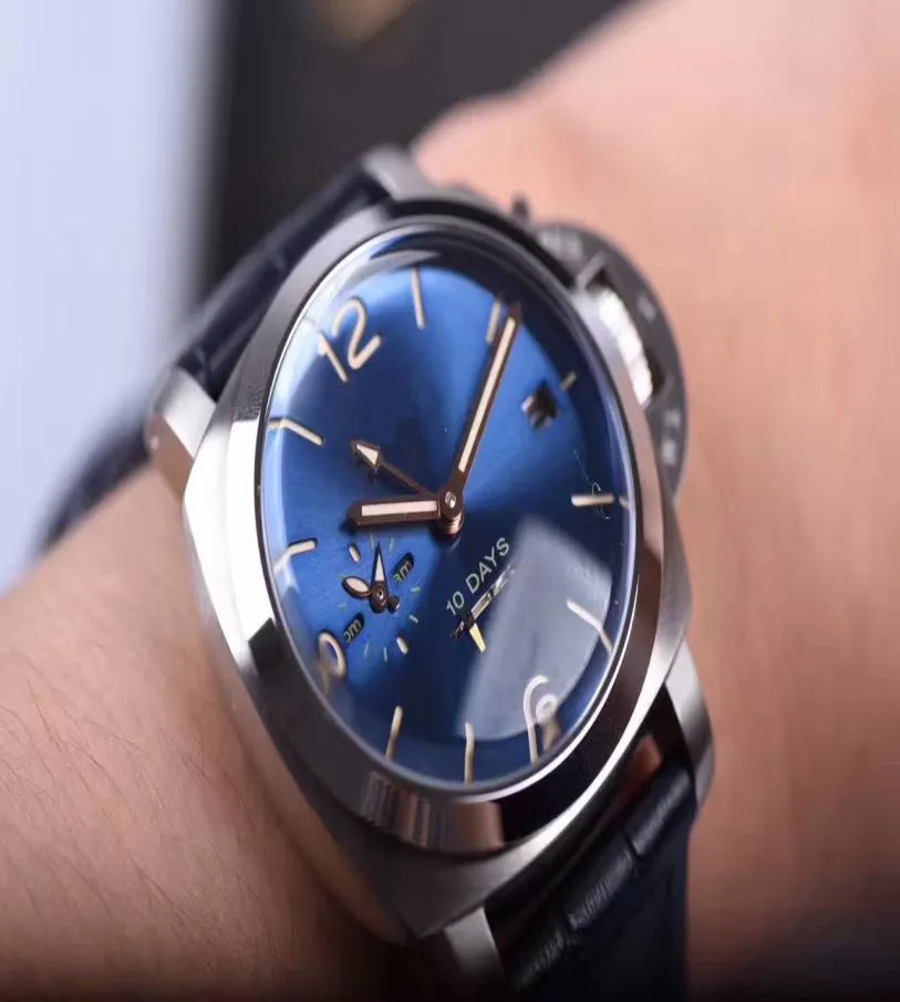 Whole Luxury Watch MEN039S Автоматические механические часы 361L нержавеющая сталь 47 -мм синий циферблат водонепроницаемый может быть Delive7188146