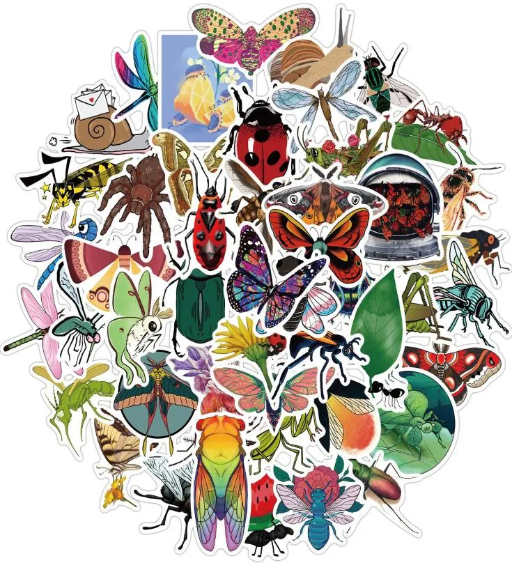 50 PCS Mixed No repeating insect Graffiti Skateboard Stickers For Car Laptop Fridge Helmet Pad Bicycle Bike Motorcycle PS4 book Gu7437908