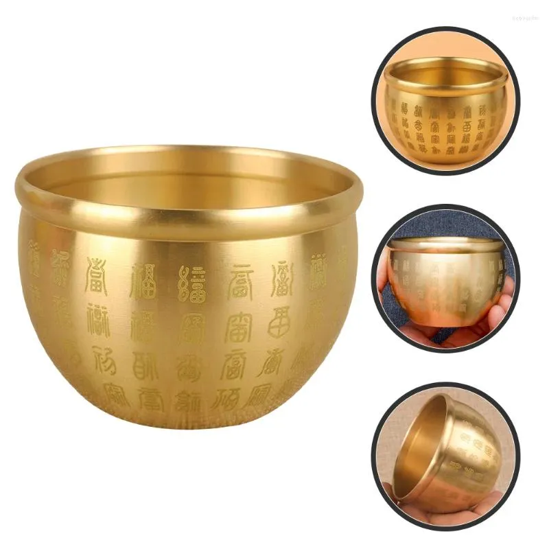 Bowls Pure Copper Bowl Wealth Basin Fortune Tabletop Decoration Metal Centerpiece House Decorations Home