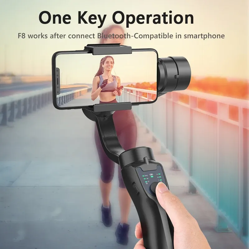 Gimbals F8 3Axis Handheld Gimbal Phone Stabilizer Smartphone Tripod Cellphone holder for iPhone Android Mobile video Record