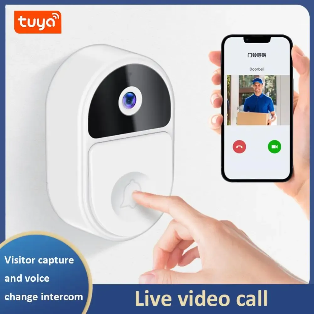 Doorbell 1080p Video Doorbell Outdoor Video Intercom Door Bell Wifi Door Bell Smart Home Real Time Tuya Intercom Camera Tuya Smart