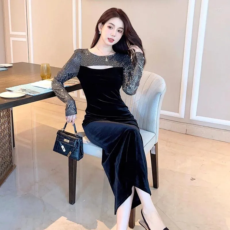 2024 High End French Slimming Casual Dresses Luxurious Material