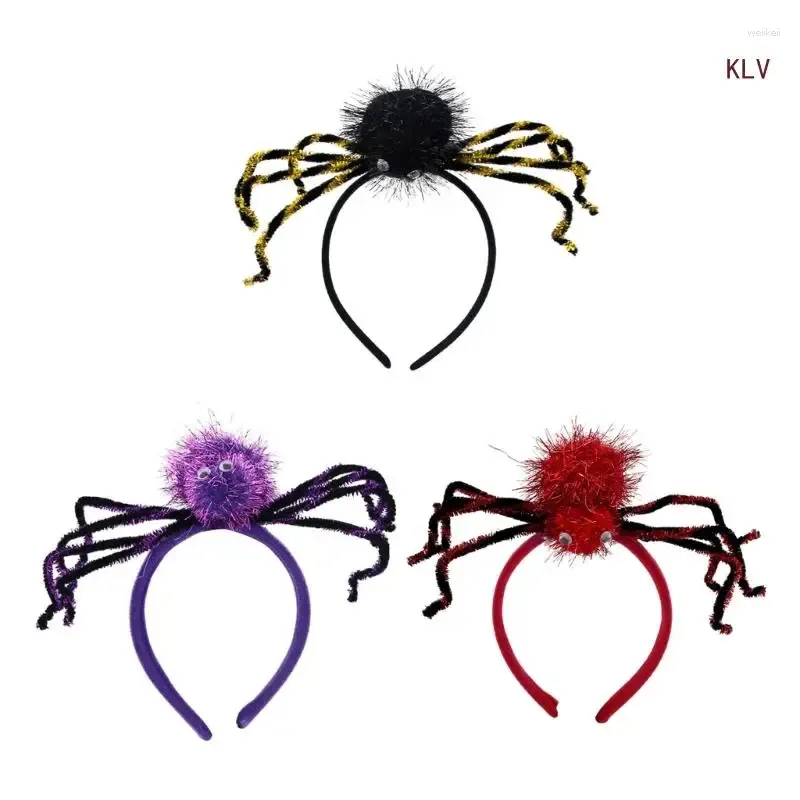 Supplência de festa adolescentes adultos desenhos animados aranhas de fiagem moldam cabelos de cabelo de cabelo de cabeceira bandeira de cabelo cops de cosplay de cosplay