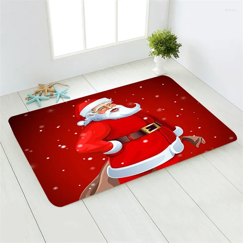 Dywany Boże Narodzenie Happy Mat Do drzwi sypialnia łazienka w domu chłonny bez poślizgu dywan