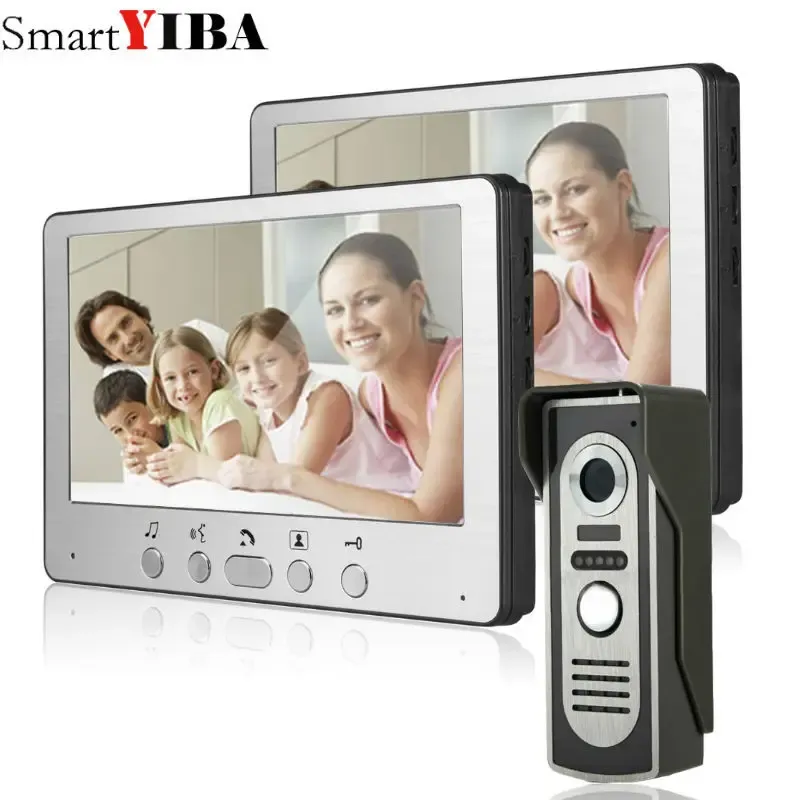 Doorbells Smartyiba 7 "Kablolu Video İntercom Video Kapı Telefon Kapı Telefonu Kapı Zil Sistemi Ev Dairesi IR Kapı Kamera