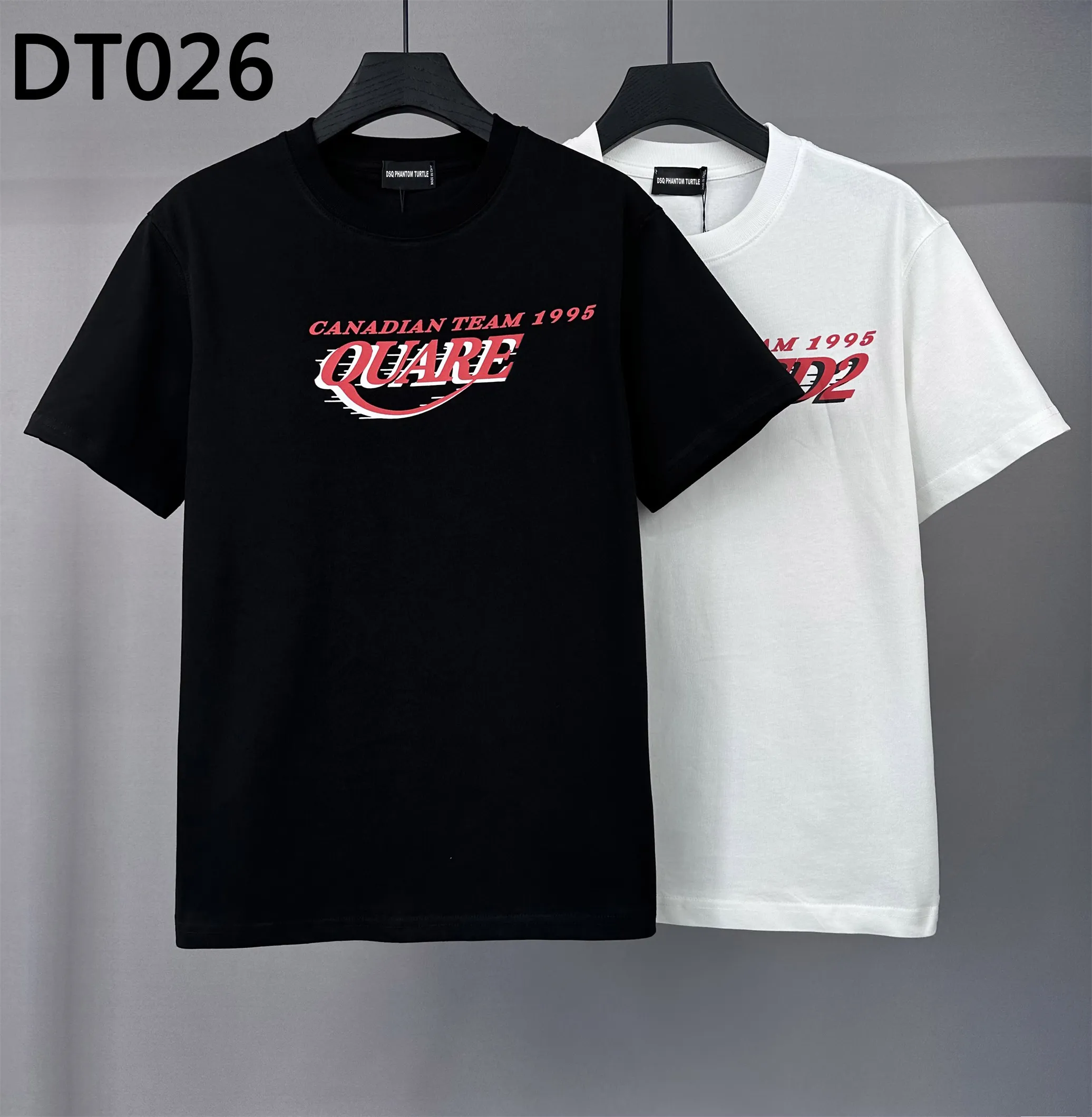 T-shirt maschile DSQ Phantom Turtle Mens Designer T-Shirt Black White Bianco Fangole Summer Italian Casual Street T-Shirt Tops Plus M-XXXL 6210