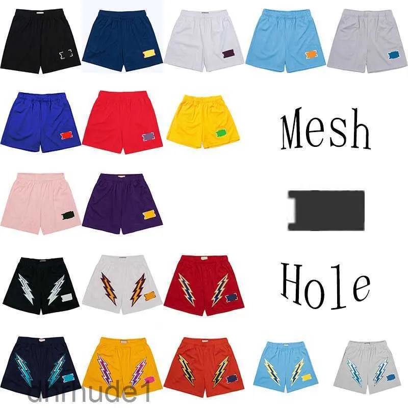 Mesh hole erics sport shorts mannen vrouwen emmanuels ademende basketbal korte ee strandbroek buiten casual outfit groothandel winkels wko5