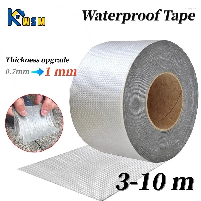 Window Stickers Waterproof Tape High Temperature Resistance Aluminum Foil Thicken Butyl Wall Pool Roof Crack Duct Repair Sealed Self