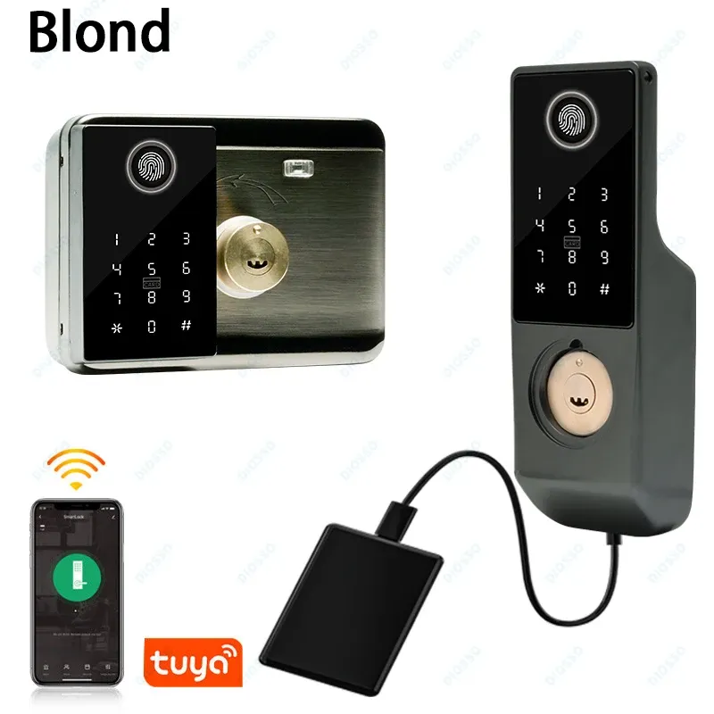 Lock IP68 Tuya WiFi Fingerabdruck Magnetic Card Password Kennwort Remote Entsperren Sie Innenhof Apartment Outdoor wasserdichte Smart Door Schloss