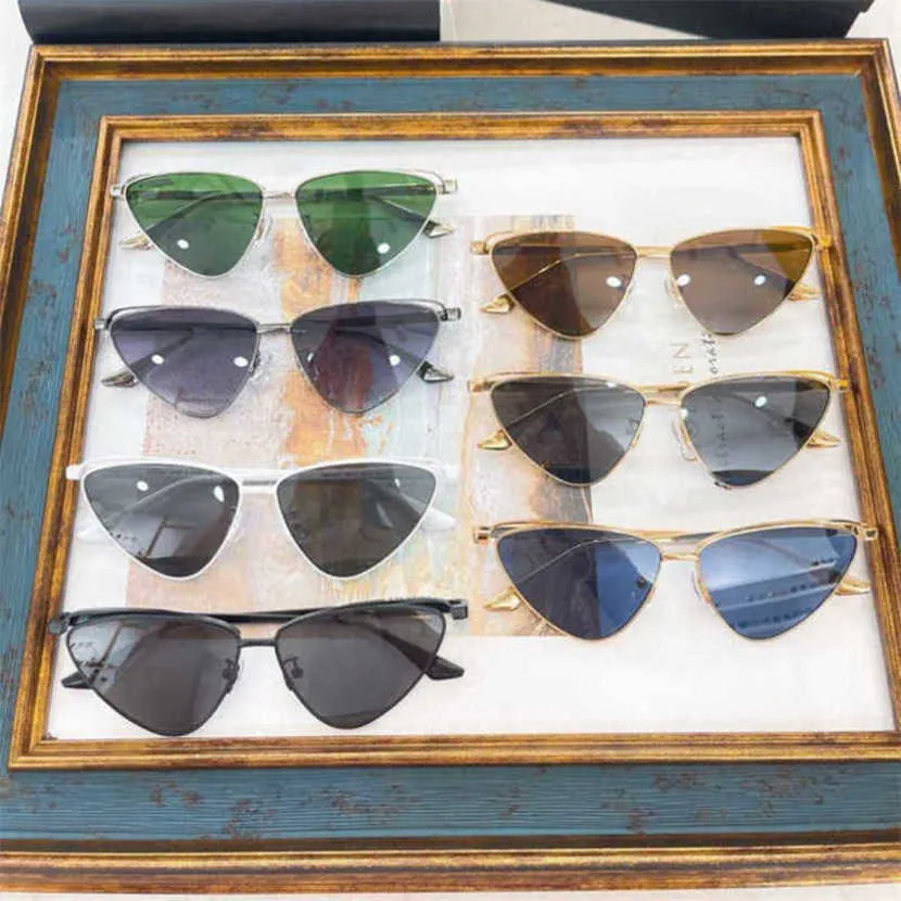 2024年10％オフ高級デザイナーNew Men's and Women's Sunglasses 20％オフパリブランドスタイルメン用トライアングルメタルフレームBB0162