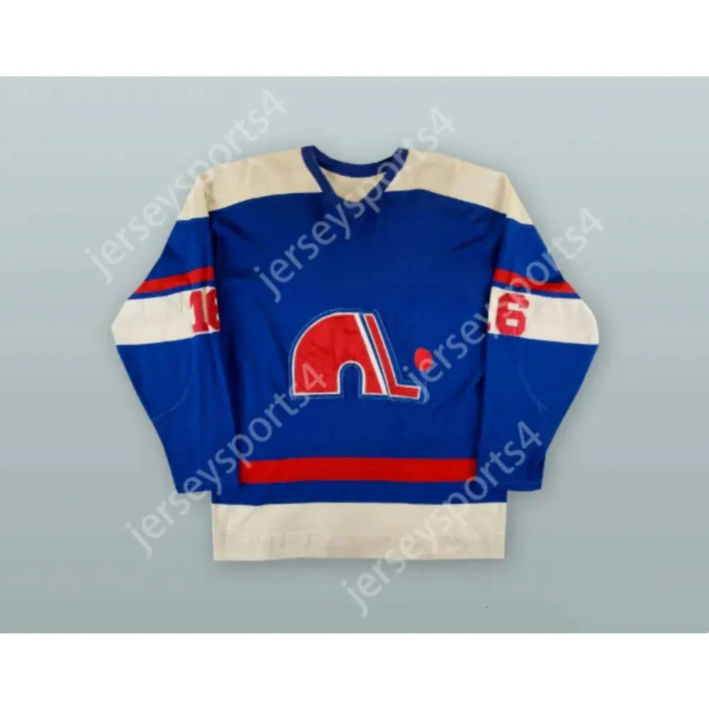 Gdsir Custom 1973-74 Wha Andre Gaudette 16 Quebec Nordiques Blue Hockey Jersey New Top ED S-M-L-XL-XXL-3XL-4XL-5XL-6XL