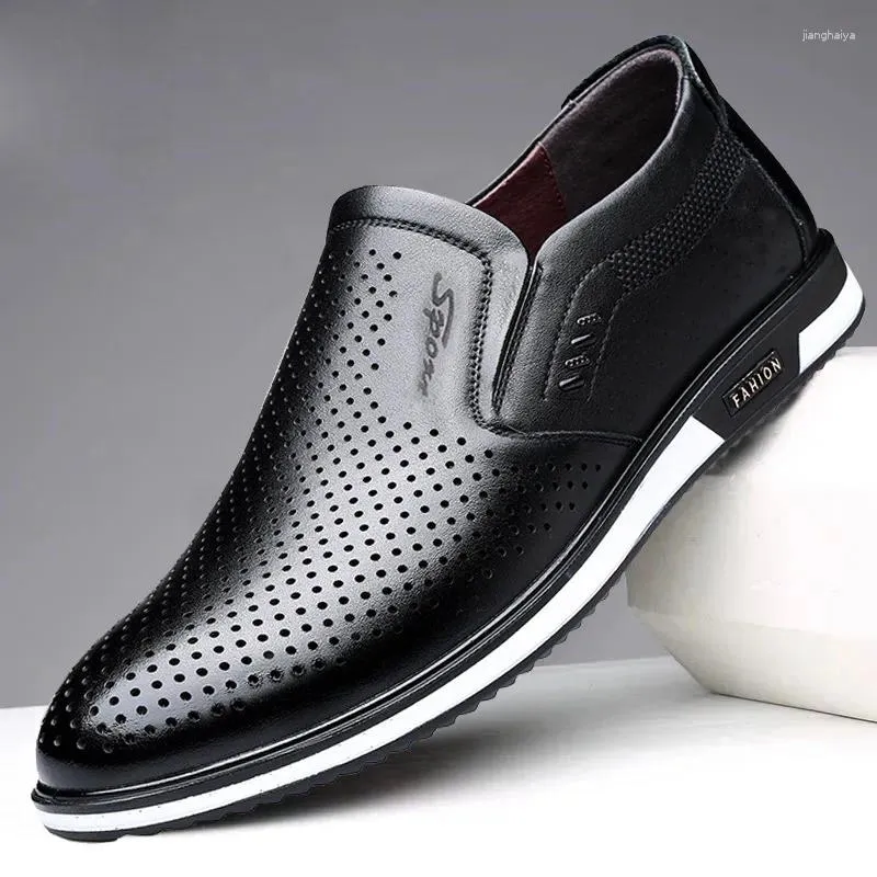 Casual Shoes Business Mam Dress Genuine Leather Loafers Male Fashion 2024 Designer For Men Platform Board Man