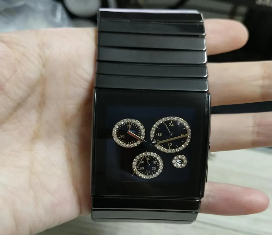 Sell Male watches ceramic quartz stopwatch men chronogrpah wristwatches RA098806149