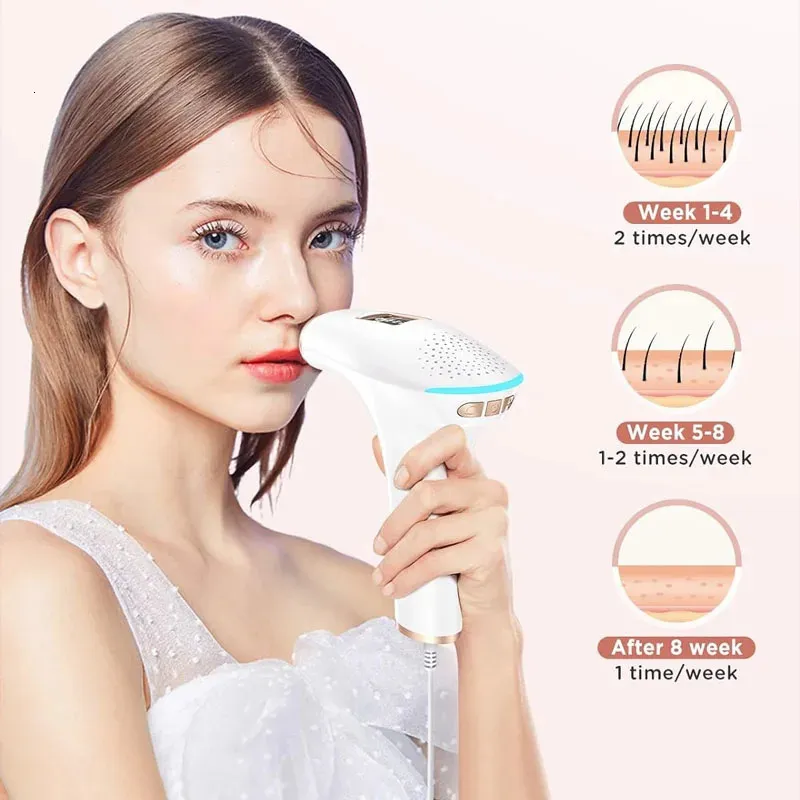 Épilation des cheveux au laser IPL 5cm² 3 en 1 sortie légère Retourne de bdoy entier pour les hommes Femmes 999900 Flashs Epilator 240322