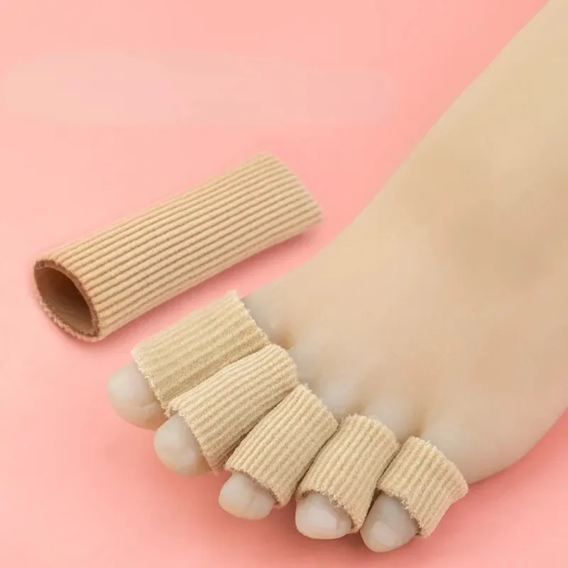 2024 Silicone Tube Toe Gel Protector Cover Soft Cushion Pad Cap Can Be Cut Finger Gel Tube Pain Relief Protection Foot Care Sleeve for