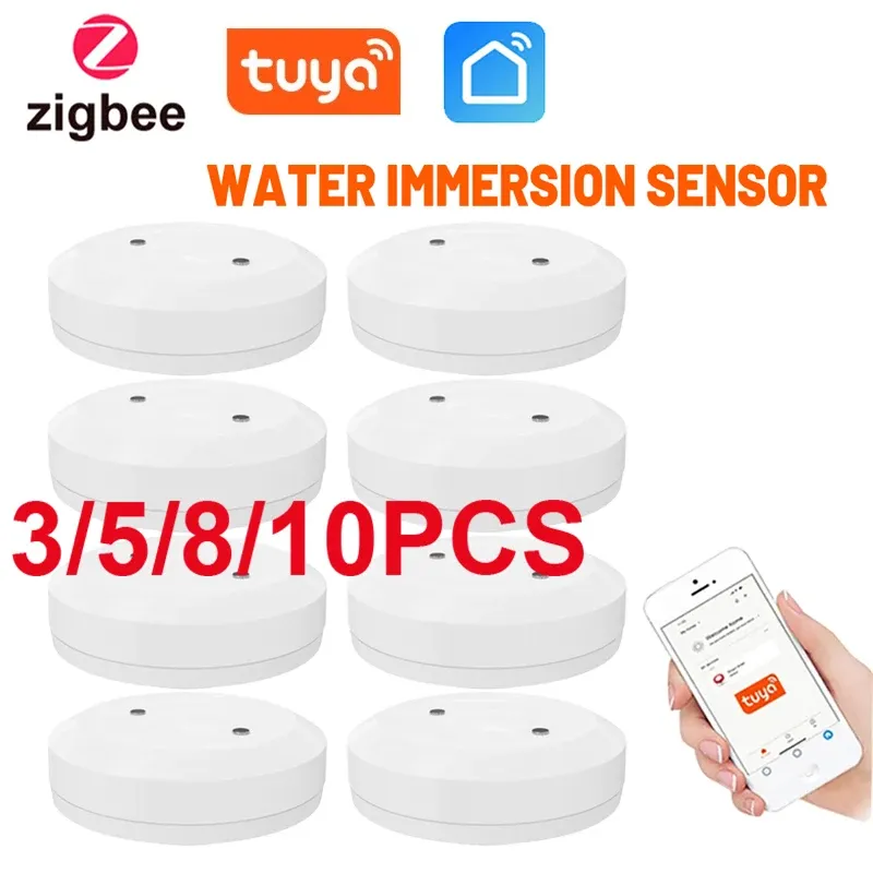 Детектор Tuya Zigbee Water Detector Detector Датчик наводнения вода резервуар полная будильница для воды Smart Life App