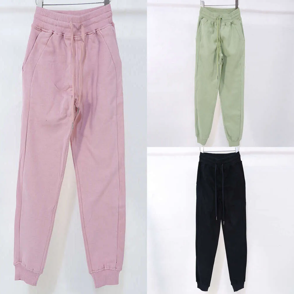 lu align pant algin women冬のスウェットパンツスキューバジョガー女性フィットネスコットンルーズパンツズボンを屋外のジムの服レモン女性レディーのためのズボン