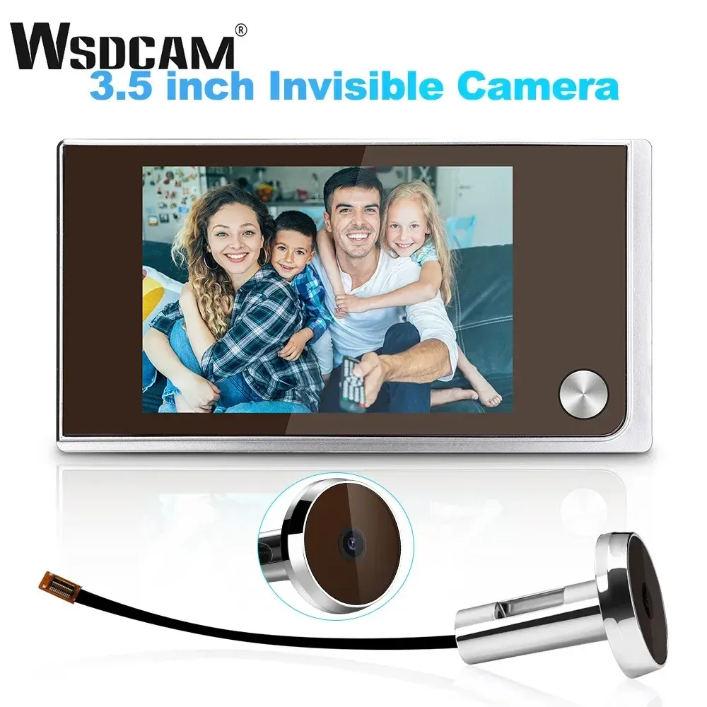 Дверные звонки WSDCAM 3,5 -дюймовая камера камеры дверной звонок 120 градусов просмотр дверей беспроводной дверной звонок Умный дом камера с монитором Mirilla