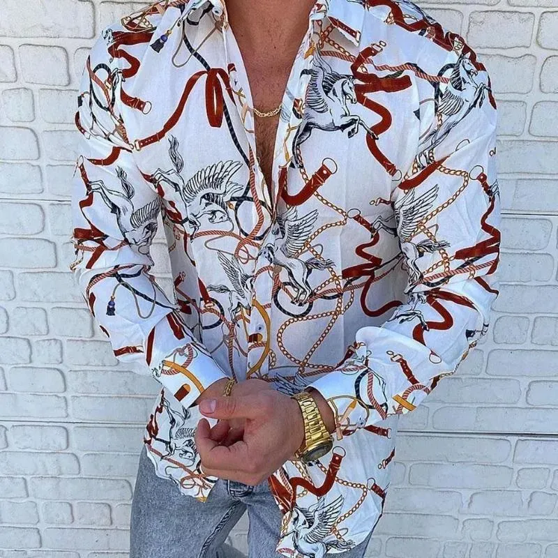 Fashion Mens Baroque Ral Royal Print Shirts Designer Dress Fancy Slim Club  Style From Recommendeditems, $23.03 | DHgate.Com
