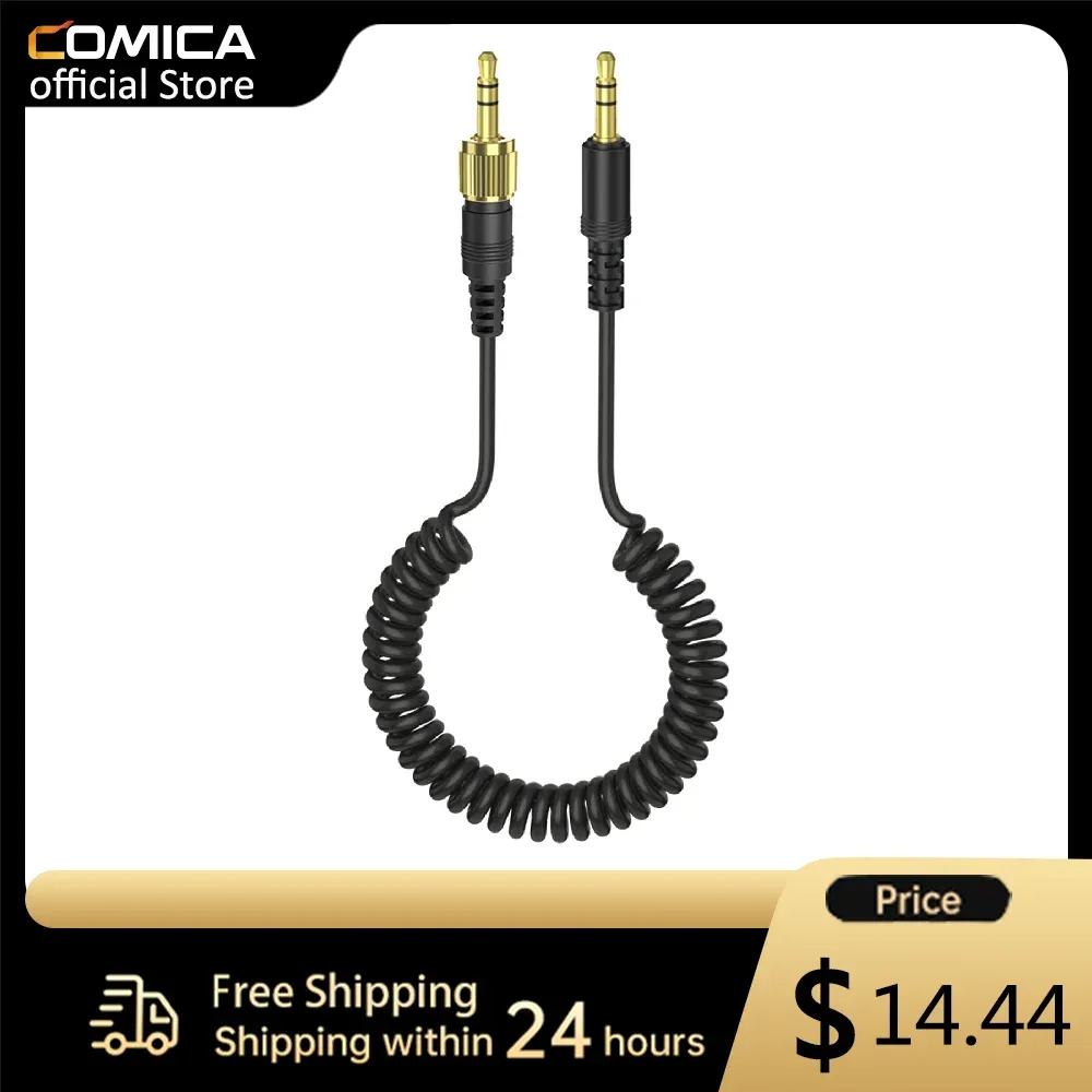 Accessoires comica cvmdlcpx 3,5 mm trstrss de sortie audio câble microphone de sortie sonore avec plaque de verrouillage pour WM200 WM300 WM100 plus WM100