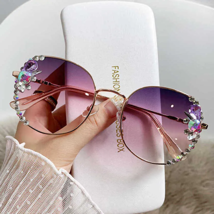 Designer zonnebril 10% korting op luxe designer nieuwe heren- en dames zonnebrillen 20% korting op full-frame diamantbescherming groot gezicht dun rijden voor vrouwen