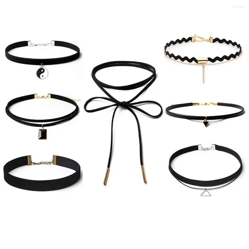 Choker Vintage Schwarze Samt Halsketten Gothic DIY Seil Frauen Hals Dekoration Schmuck auf Mädchen Charme Party Accessoires Geschenke