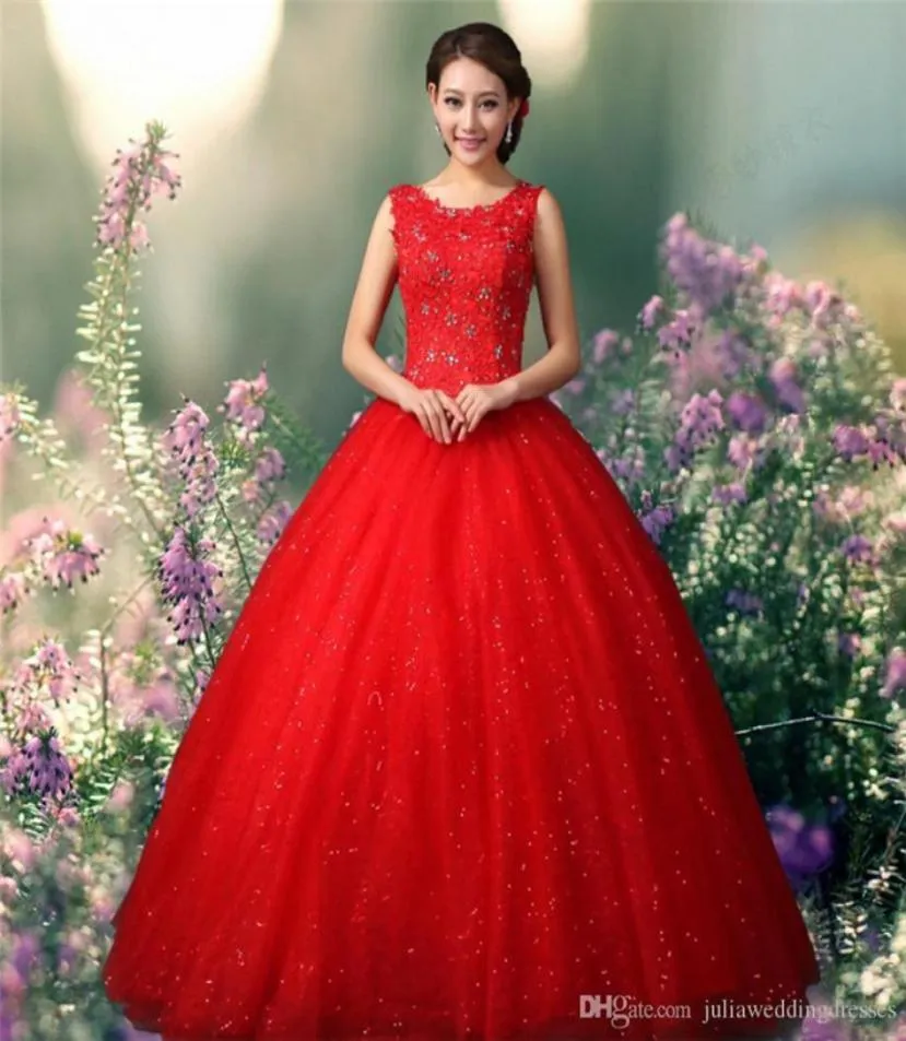 2021 Appliques en tulle rouge