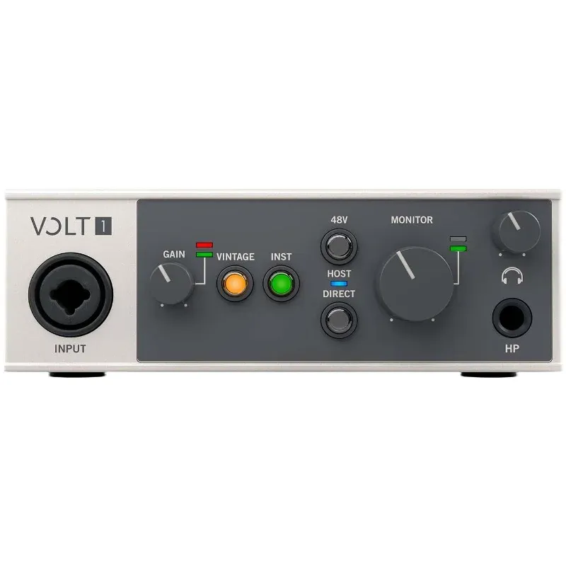 Microphones UA Apollo VOLT 1 Professional recording sound card USB audio interface Builtin classic compressor and tube mic preamps