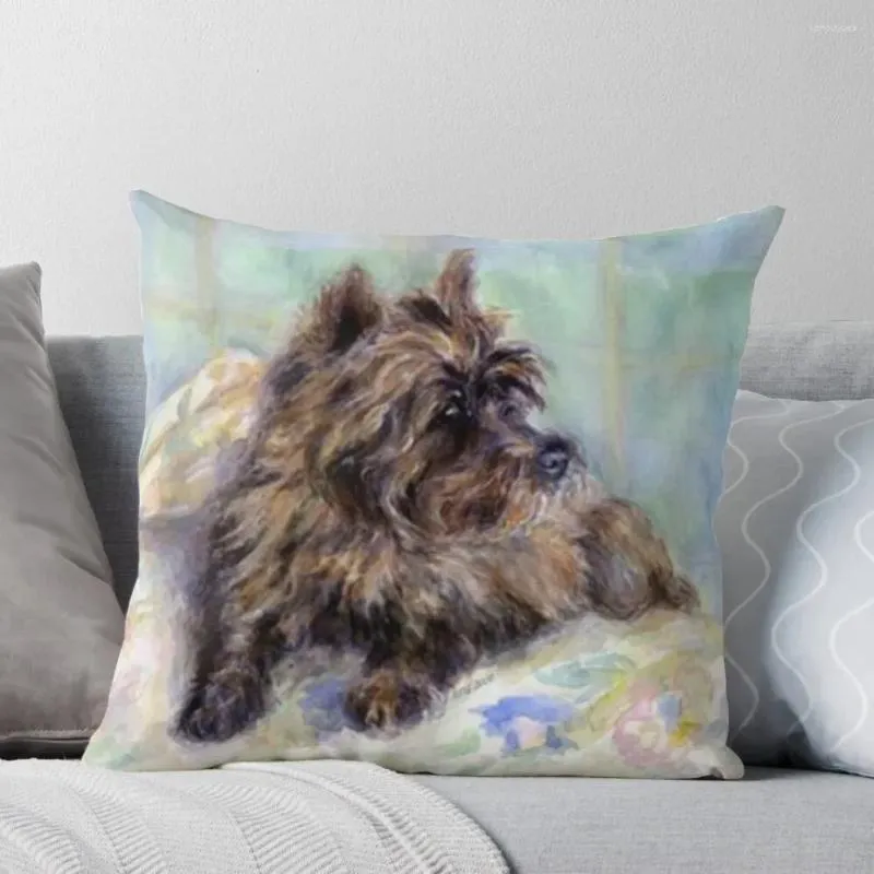 Oreiller Cairn Terrier Dog Portrait Throw Dorative S pour canapé de luxe Oreiller ornemental