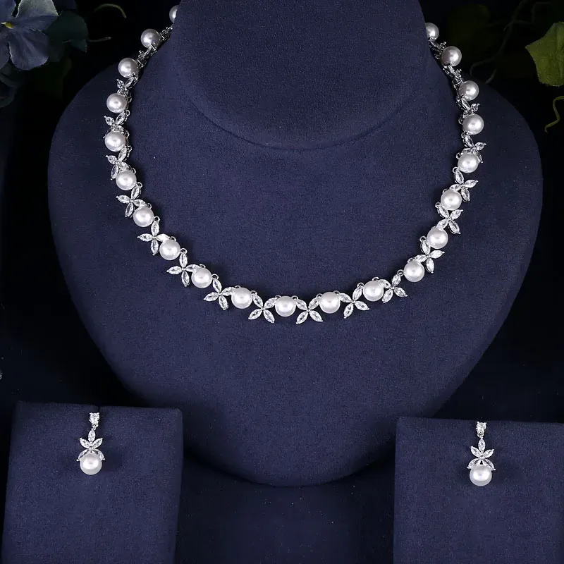 Strumenti Jankelly 2pcs Set di gioielli di zirconia nuziale per donne Dubai Nigeria Cz Cristallo Set di gioielli da sposa