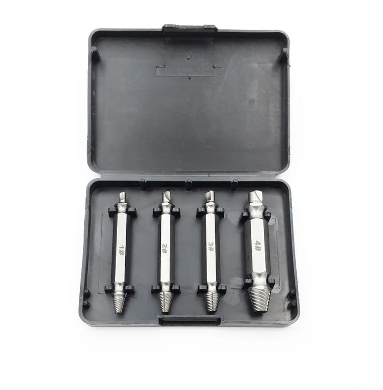 4 in 1 SpeedOut Damaged Screw Extractor Bolt Extractor Set Broken Stud Spanner for Wood Screws 200setslot7114254