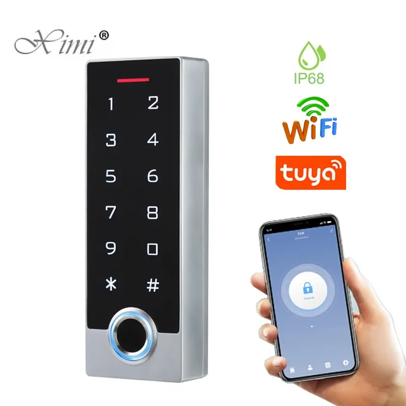 Appareil TF2 IP68 WaterDichte Wifi Tuya App Meatl Biometrische Vingerafdruk Deur ToegangsControle Systeem Contrôleur d'accès autonome