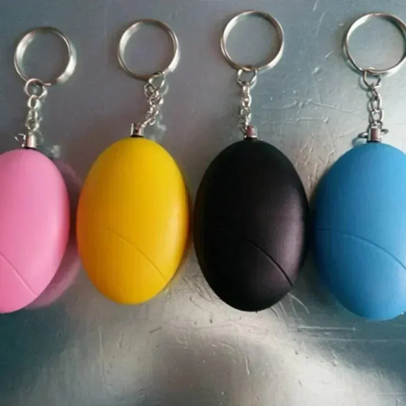 120dB Egg Shape Self Defense Alarm Girl Women Elderly Security Protect Alert Personal Safety Scream Emergency Alarm Keychainfor Egg Shape Personal Safety Alarm