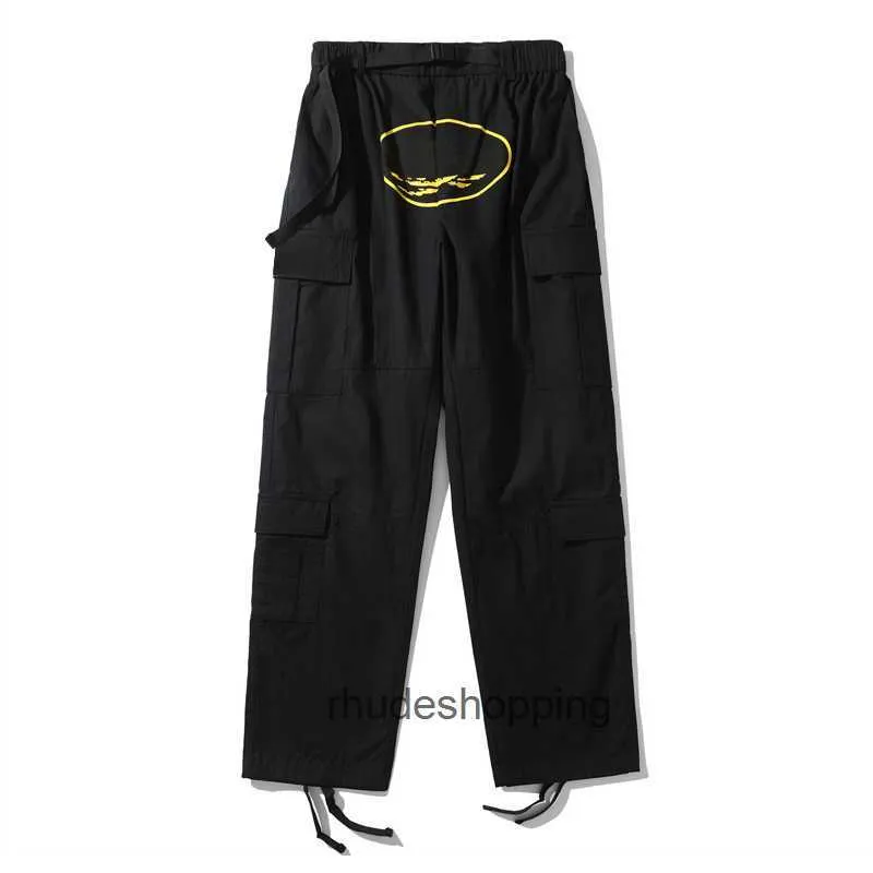 Мужские брюки автомобиль уличная одежда хип-хоп отпечатана повседневные брюки военные ретро многократные карманы прямых комбинезон пара Sportte9a