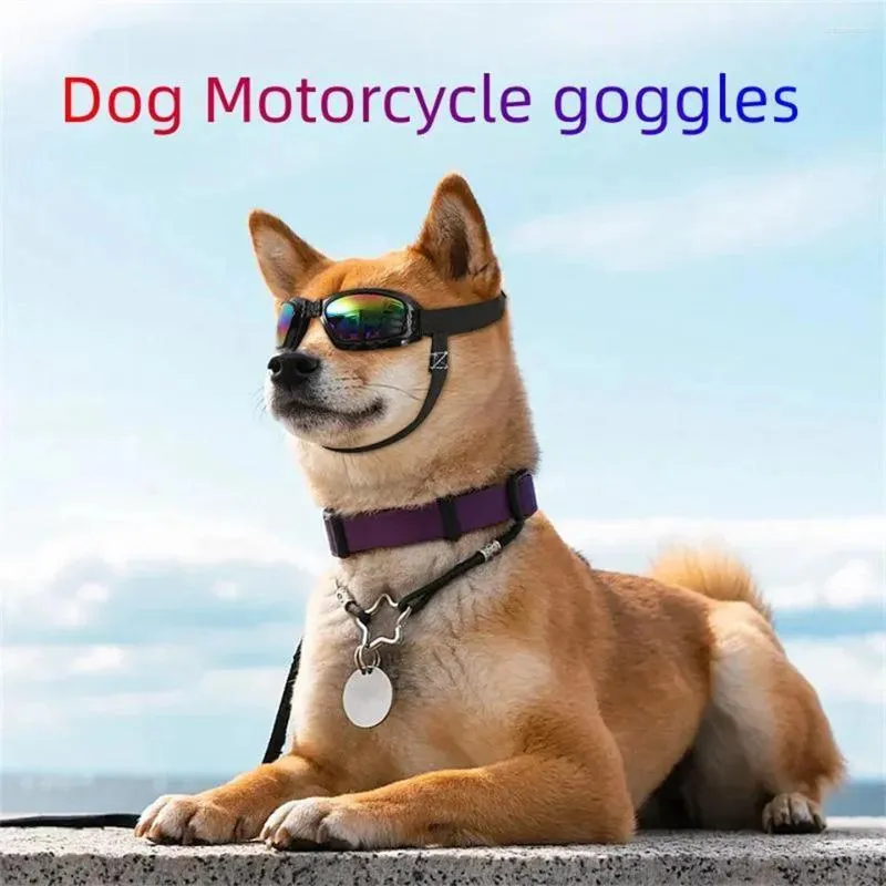Hondenkledingbril Anti UV Impactweerstand Verstelbare elastische puppy medium ras honden ademende huisdier motorfiets zonnebril