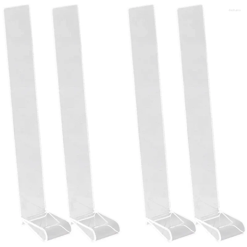 Figurki dekoracyjne 4pcs Clear akrylowe klipy arkuszowe arkuszę Wind For Stand Page Holder Book