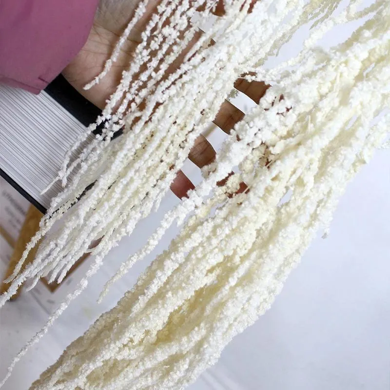 Fleurs décoratives 50-70 cm de fleur de riz suspendu à séchage naturel préservé frais de mariage amaranthus bricolage décor de fête à la maison
