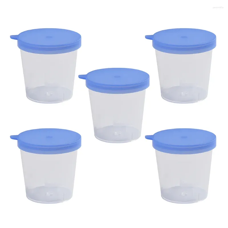 Wegwerpbekers rietjes 5 stD's urinekop plastic meetvloeistoffen specimen buis heldere container